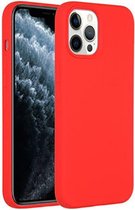 Iphone 12 Pro Max hoesje Rood- Siliconen hoesje- Rood Back Cover TPU