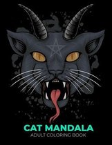 Cat mandala adult coloring book
