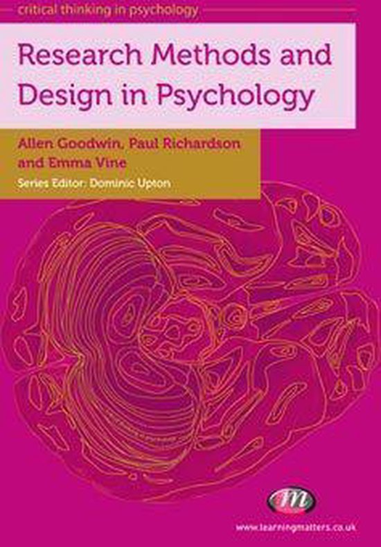 Critical Thinking in Psychology Series - Research Methods an ... - cover