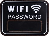 Wifi bord voor password / wachtwoord - Internet - zwart - inclusief 1 krijt - wandbord 29 x 39cm