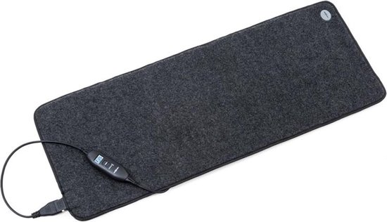 Foto: Oneconcept magic carpet dlx warmtemat 40 x 98 cm 100 w 4 standen timer antraciet