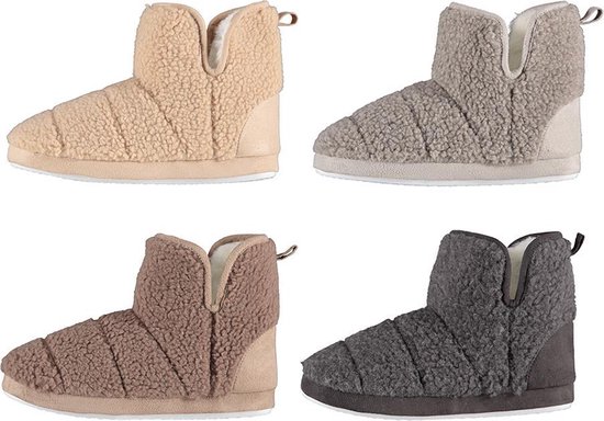 Pantoffels dames - Sloffen - Pantoffels - Sloffen dames - Beige - Maat 41/42  | bol.com