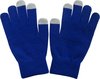 Handschoen blauw met witte touchscreen toppen