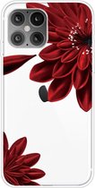 iPhone 12 (Pro) - hoes, cover, case - TPU - Bloem rood