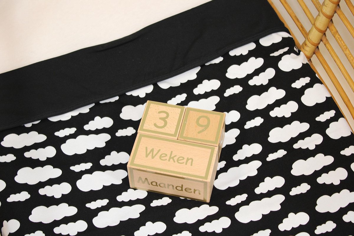 Goedkoopste Mijlpaalblokken - Kraamcadeau - Aftelblokken - Baby - Goud, Zilver, Wit en Zwart