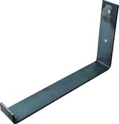 GoudmetHout Industriële Plankdrager L-vorm UP 25 cm - Per stuk - Staal - Zonder Coating - 4 cm x 25 cm x 15 cm