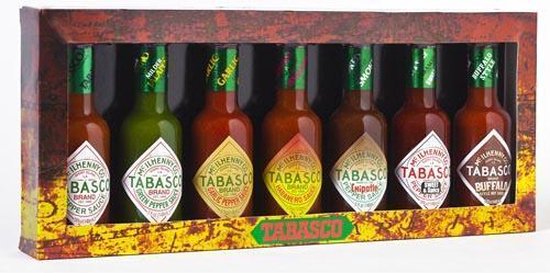 TABASCO® Giftbox 'Family of Flavors' 7 pack 7 x 148ml