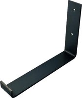 GoudmetHout Industriële Plankdrager L-vorm UP 20 cm - Per stuk - Staal - Mat Zwart - 4 cm x 20 cm x 15 cm