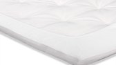 BeterBed Select Perkal Hoeslaken Topper 180 x 200 cm - 100% Katoen Percale - Matrasbeschermer - Matrashoes - Wit