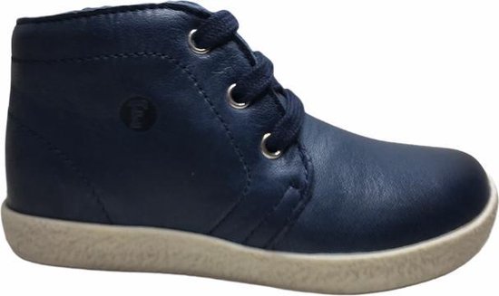 Falcotto effen lederen veter schoenen 1195 navy wit mt 25