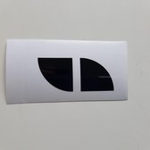 Glanszwarte sticker voor het motorkap of kofferklep BMW embleem