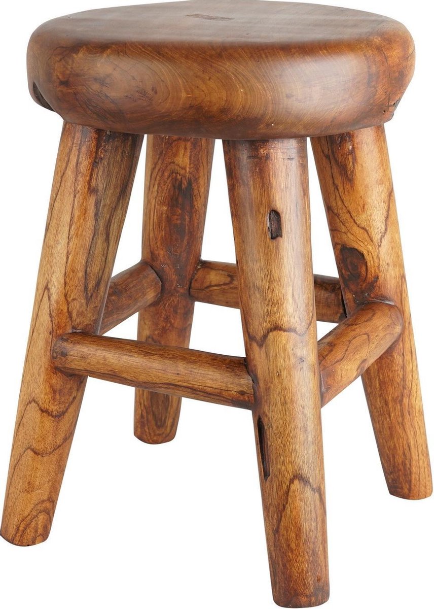 Houten badkamerkruk douchekruk Hobbit waterdicht en verbaardigd