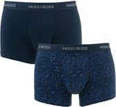Hugo Boss - 2-pack trunks giftbox print blauw - M