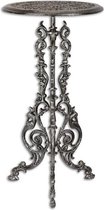 Bijzettafel - Tafel Bloemen - Antiek Zilver - 69 cm hoog