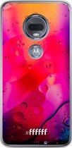 Motorola Moto G7 Hoesje Transparant TPU Case - Colour Bokeh #ffffff