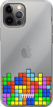 6F hoesje - geschikt voor iPhone 12 Pro - Transparant TPU Case - Tetris #ffffff