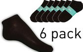 Zwarte sneakersokken 6 paar maat 40-43 (21187)