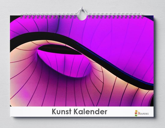 Idée cadeau ! | Calendrier d'anniversaire Art abstrait 35x24cm | Calendrier mural | Calendrier