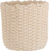 J-Line Bloempot Koord Immitatie Cement Beige Large