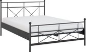 Beter Bed Basic bedframe Milano met lattenbodems en Silver Pocket Deluxe Foam matras - Tweepersoons - 160x200cm - Antraciet