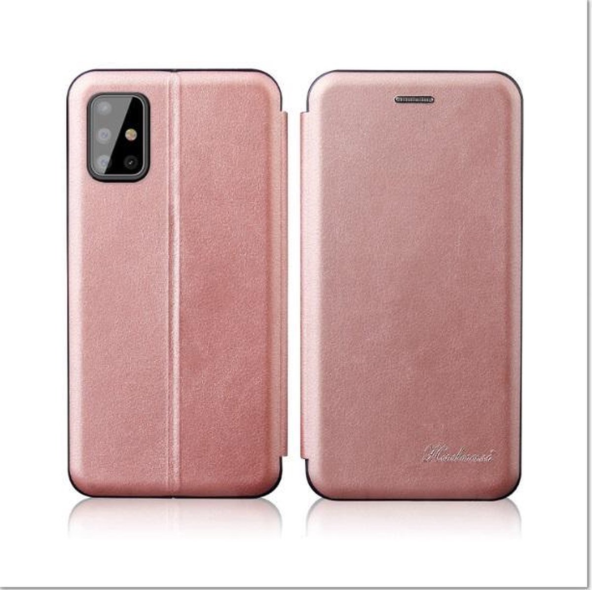 Flip Case met Kaarthouder en Magneetsluiting voor Xiaomi Mi 10 Lite 5G – Roze Goud