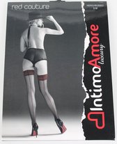 Intimo amore luxury kousen- red couture- L - zwart/rood
