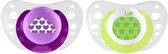 Chicco Fopspeen Physio Air Junior Siliconen Paars/groen 2 Stuks