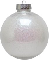 Dickensville Kerstbal 10 Cm Wit/roze