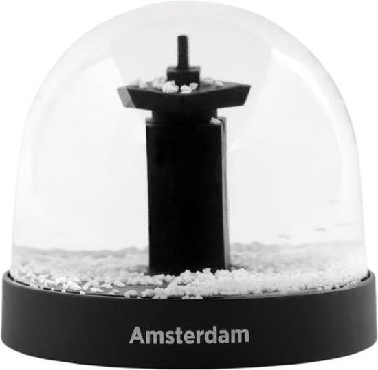Palomar Sneeuwbol City Icons Amsterdam 8,7 X 8 Cm Glas Zwart