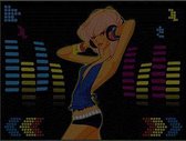 LED - T-shirt - Equalizer - Zwart - Disco Lady - XXL