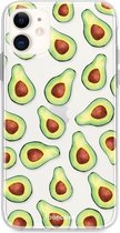 Fooncase Hoesje Geschikt voor iPhone 12 - Shockproof Case - Back Cover / Soft Case - Avocado