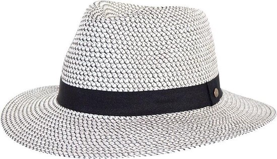 Timeless Trilby Fedora Sun Hat - UV-résistant UPF50 + - Femmes & Hommes - Taille: 61cm - Couleur: Wit/ Zwart