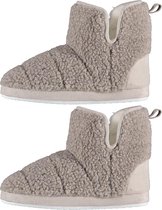 Pantoffels dames - Sloffen - Pantoffels - Sloffen dames - Licht grijs - Maat 37/38