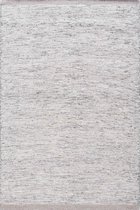 MOMO Rugs - Teppe Grey White Vloerkleed - 160x230 cm - Rechthoekig - Laagpolig, Structuur Tapijt - Industrieel, Landelijk, Scandinavisch - Grijs, Wit