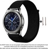 Nylon Smartwatch Bandje - 20 mm - Zwart
