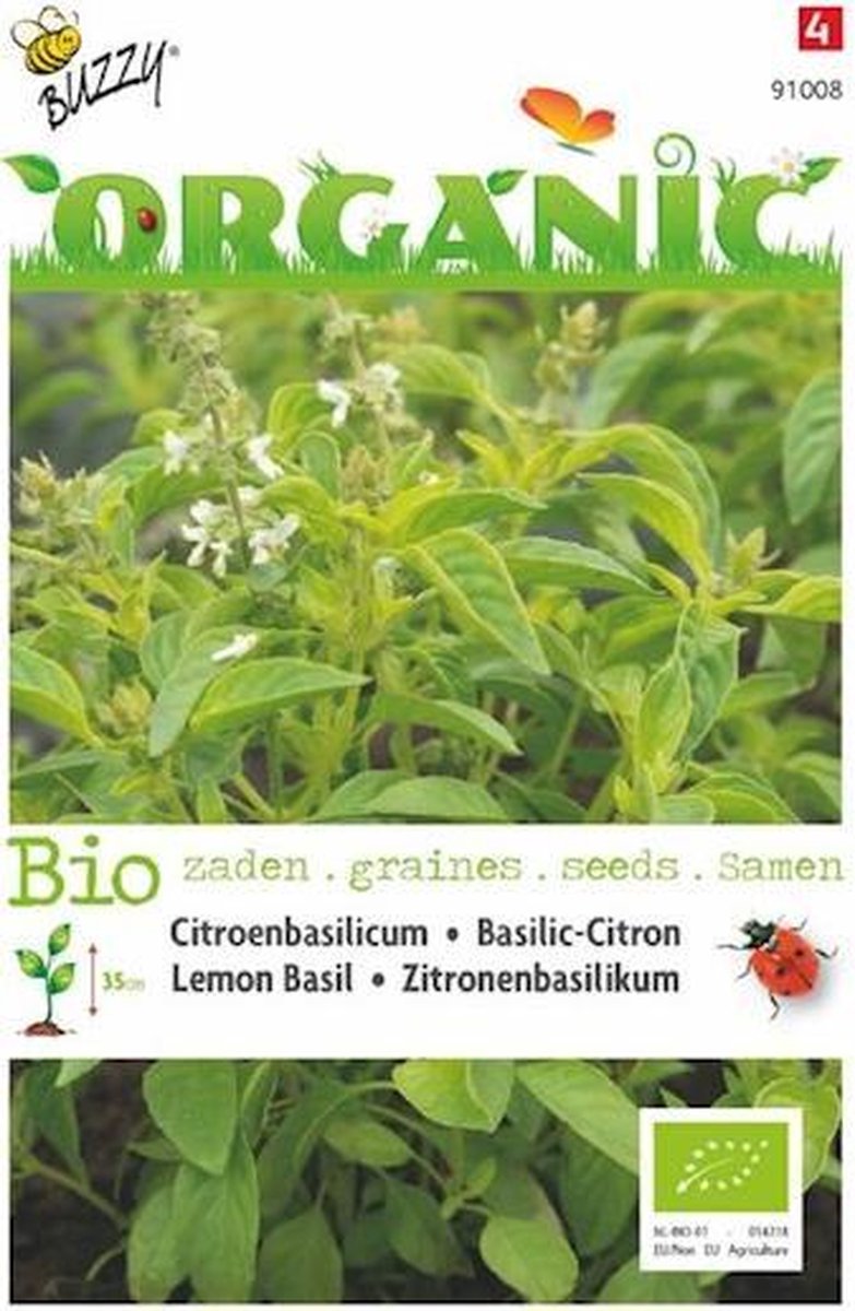 Buzzy Organic Basilicum Citroensmaak BIO
