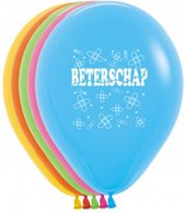 Ballonnen, Beterschap 10 stuks, div kleuren, oranje, groen, geel, blauw, roze, 100% biologisch afbreekbaar.