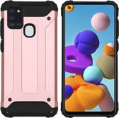 Samsung Galaxy A21s Hoesje - iMoshion Rugged Xtreme Backcover - Rosé
