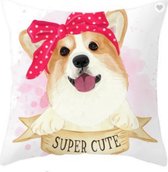 Kussenhoes 45x45cm - Hond Funny 13