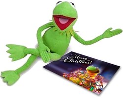 waarom niet rook modder Kermit de kikker knuffel + Kerstkaart 38Cm pluche knuffel The muppet show |  bol.com