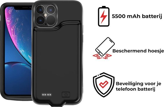 2 in 1 Battery Case voor iPhone 12 Pro Max– Beschermend