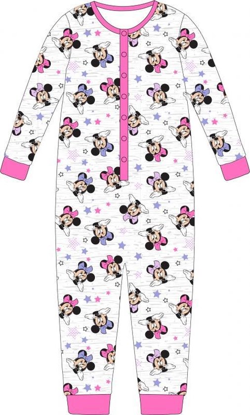 hel Logisch hoe Minnie Mouse onesie - pyjama - KATOEN - Maat 122 / 128 - 7 / 8 jaar |  bol.com