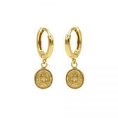 Karma hinged hoops symbool coin gold M1969HIN