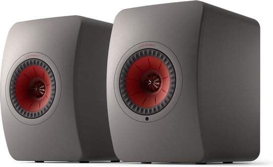 KEF LS50 Wireless 2 Boekenplank speaker Titanium Grey (per paar) | bol.com