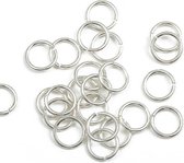 6 stuks- Sieraden oogjes- Zilver -5 mm-Sieraden maken- 835-Charme Bijoux®