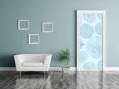 Sticky Decoration - Luxe Deursticker Blauwe druppels in cirkelvorm - op maat voor jouw deur