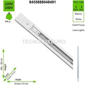 LED Railverlichting Rails 0.5M, 3 Fase ,Aluminium - WIT