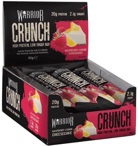 WARRIOR CRUNCH Protein Bar Framboise Citron 12 barres bol