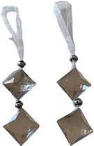 Diamant hangers - Ruit - Zilver - Kunststof - h 20 cm