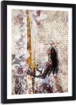 Foto in frame Abstracte surfer, 80x120, beige, Premium print